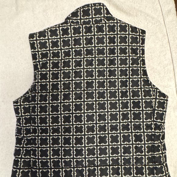 Women’s LIZ CLAIBORNE Black & White Fall/Winter Puffer Vest Size Medium Classic - Picture 4 of 11